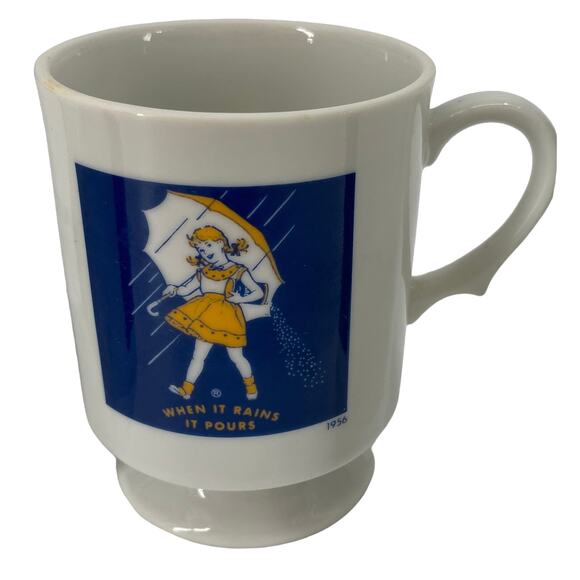 Set of 3- VINTAGE MORTON SALT PORCELAIN COFFEE Mug 1921,1956,1968 Japan Made - Picture 3 of 6